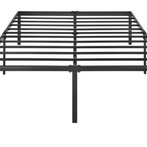 IMUsee Heavy Duty 18.3 inch Queen Size Platform Bed Frame with Large Under Bed Storage Space, Sturdy Metal Frame/Mattress Foundation/No Box Spring Needed/Easy Assembly/Noise-Free