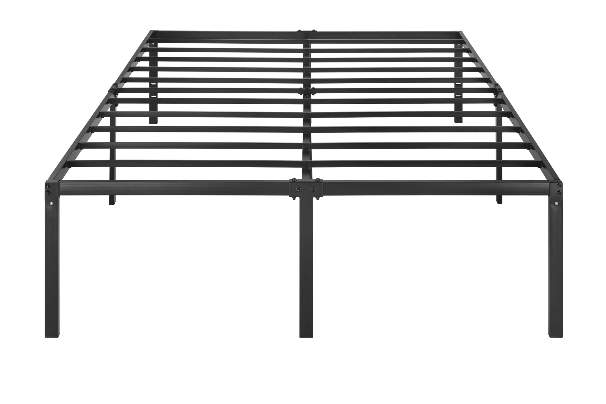 IMUsee Heavy Duty 18.3 inch Queen Size Platform Bed Frame with Large Under Bed Storage Space, Sturdy Metal Frame/Mattress Foundation/No Box Spring Needed/Easy Assembly/Noise-Free