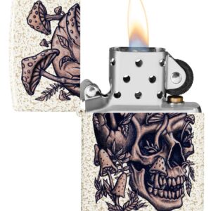 Zippo Skullshroom Design Mercury Glass Pocket Lighter