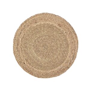 trunkin' set of 2, 13.5" natural braided jute placemat | table placemats for easter holiday or spring season | table mats for party, wedding