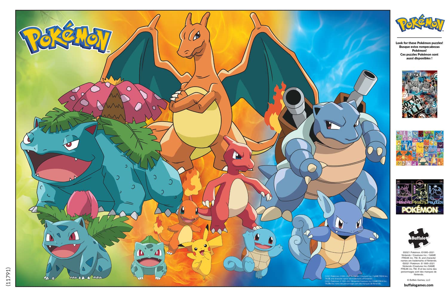 Buffalo Games - Pokemon Kanto Region Evolutions - 1000 Piece Jigsaw Puzzle for Adults Challenging Puzzle Perfect for Game Nights - 1000 Piece Finished Size Is 26.75 x 19.75