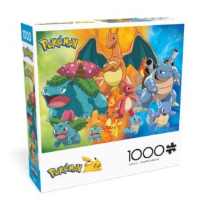 Buffalo Games - Pokemon Kanto Region Evolutions - 1000 Piece Jigsaw Puzzle for Adults Challenging Puzzle Perfect for Game Nights - 1000 Piece Finished Size Is 26.75 x 19.75