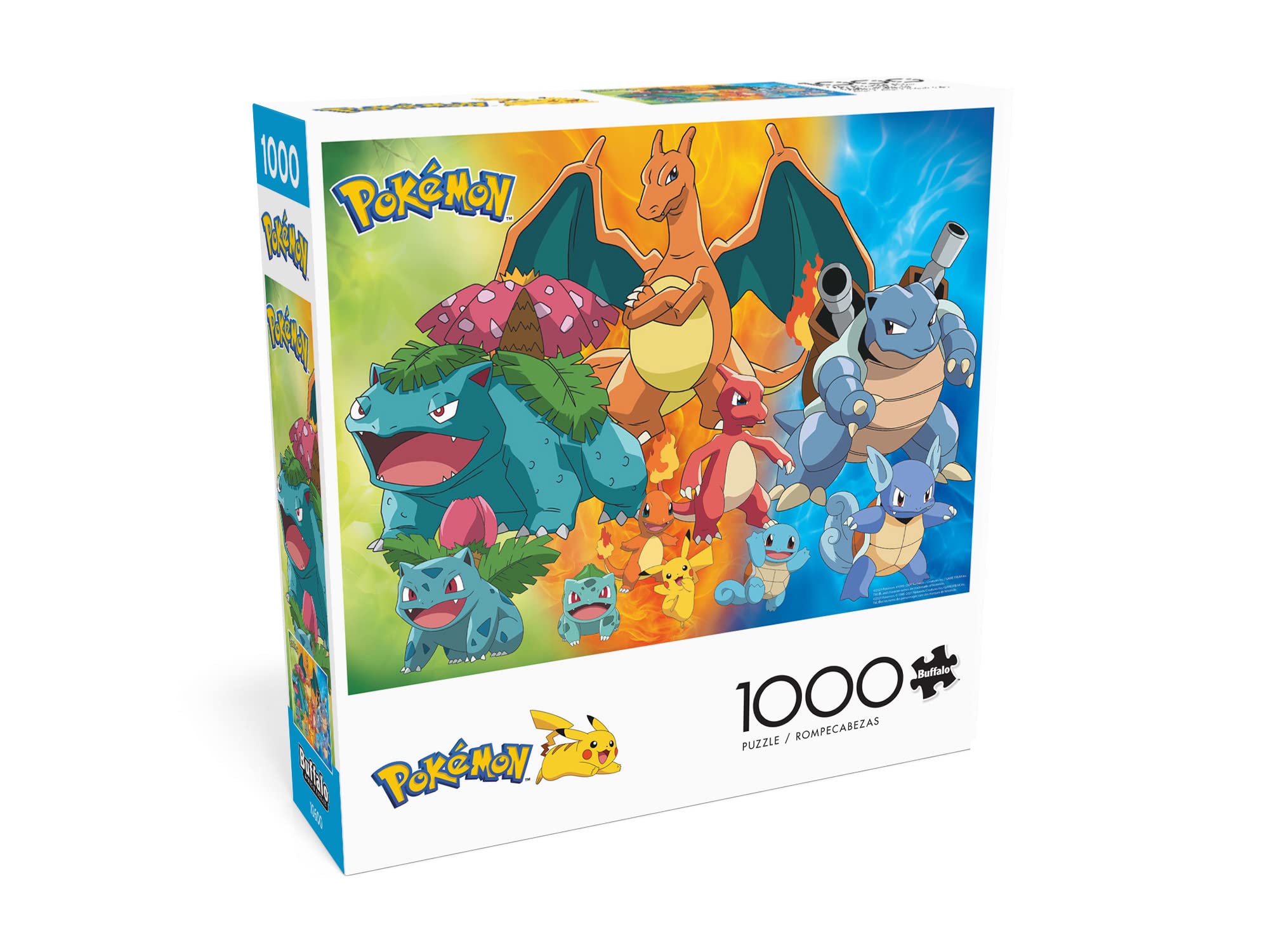 Buffalo Games - Pokemon Kanto Region Evolutions - 1000 Piece Jigsaw Puzzle for Adults Challenging Puzzle Perfect for Game Nights - 1000 Piece Finished Size Is 26.75 x 19.75