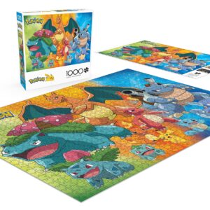 Buffalo Games - Pokemon Kanto Region Evolutions - 1000 Piece Jigsaw Puzzle for Adults Challenging Puzzle Perfect for Game Nights - 1000 Piece Finished Size Is 26.75 x 19.75