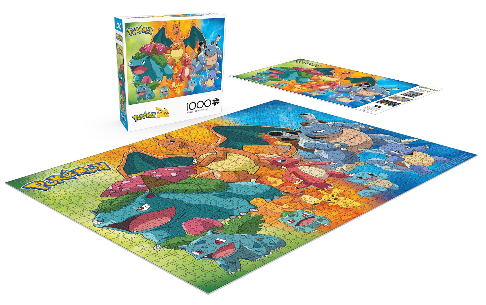 Buffalo Games - Pokemon Kanto Region Evolutions - 1000 Piece Jigsaw Puzzle for Adults Challenging Puzzle Perfect for Game Nights - 1000 Piece Finished Size Is 26.75 x 19.75