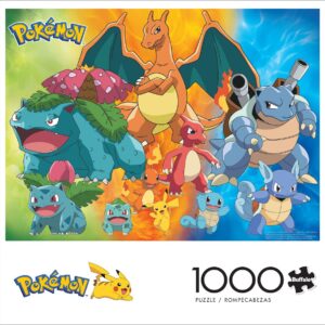 Buffalo Games - Pokemon Kanto Region Evolutions - 1000 Piece Jigsaw Puzzle for Adults Challenging Puzzle Perfect for Game Nights - 1000 Piece Finished Size Is 26.75 x 19.75