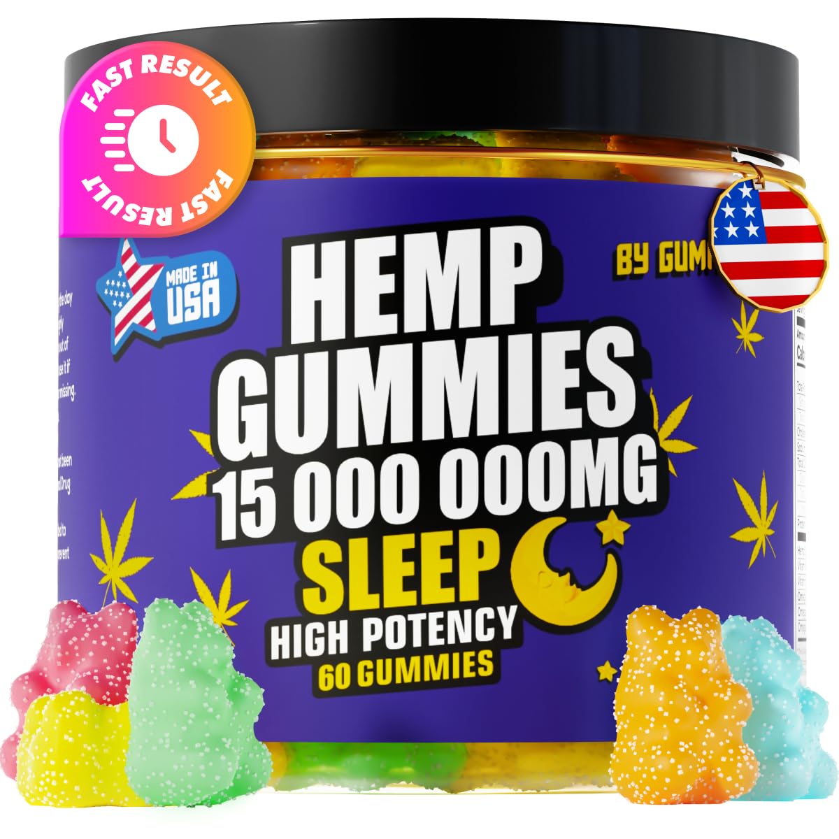 Hеmр Gummies for Restful Nights - Soothes Soreness and Discomfort in the Body - Assorted Fruit Flavors - Made in USA