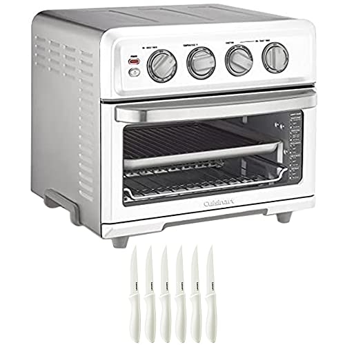 Cuisinart TOA-70W AirFryer Toaster Oven with Grill - White Bundle with Cuisinart Advantage 6-Piece Ceramic Coated Serrated Steak Knife Set