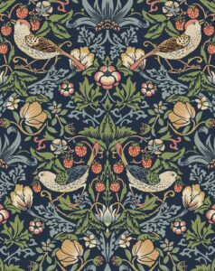 nextwall aves garden peel and stick wallpaper (midnight blue)