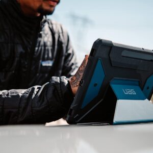 URBAN ARMOR GEAR UAG Designed for Galaxy Tab S8 Plus 12.4-inch (SM-X800 & SM-X806) Case Rugged Smooth Exterior Material Heavy Duty Folio Stand Metropolis SE Protective Cover, Mallard