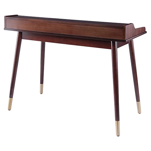 Winsome Wood Sonja Writing Desk, Walnut, 47.2"W x 22"D x 34"H