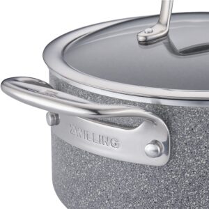 ZWILLING Vitale 6-qt Nonstick Dutch Oven with Lid, Aluminum, Scratch Resistant, Made in Italy, Gray