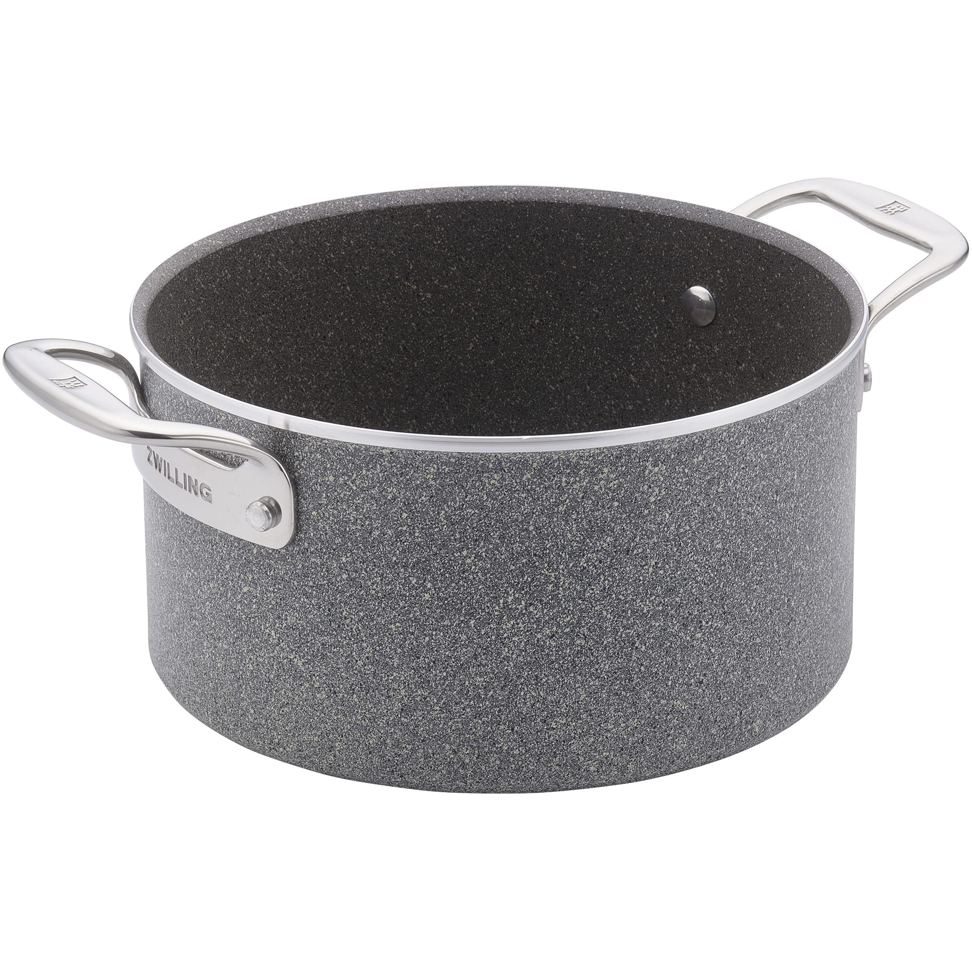 ZWILLING Vitale 6-qt Nonstick Dutch Oven with Lid, Aluminum, Scratch Resistant, Made in Italy, Gray