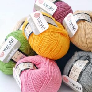 Yarn Art YarnArt Jeans Sport Yarn 55% Cotton 45% Acrylic 1 Skein/Ball 50 gr 174 yds Cotton Yarn Knitting Yarn Soft Yarn amigurumi Cotton Yarn (40)