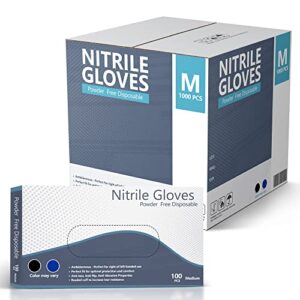 springcare nitrile gloves, disposable gloves, comfortable, powder free, latex free | 1000 pcs (medium)