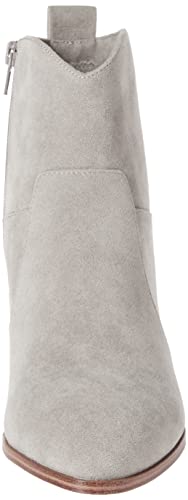 Amazon Essentials Women's Western Ankle Boots, Light Grey Heather Microsuede, 7.5