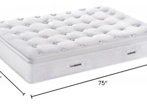 Full Size Mattress - 12 Inch Cool Memory Foam & Spring Hybrid Mattress with Breathable Cover - Motion Isolation - Comfort Plush Euro Pillow Top - Green Foam Certified - Oliver & Smith