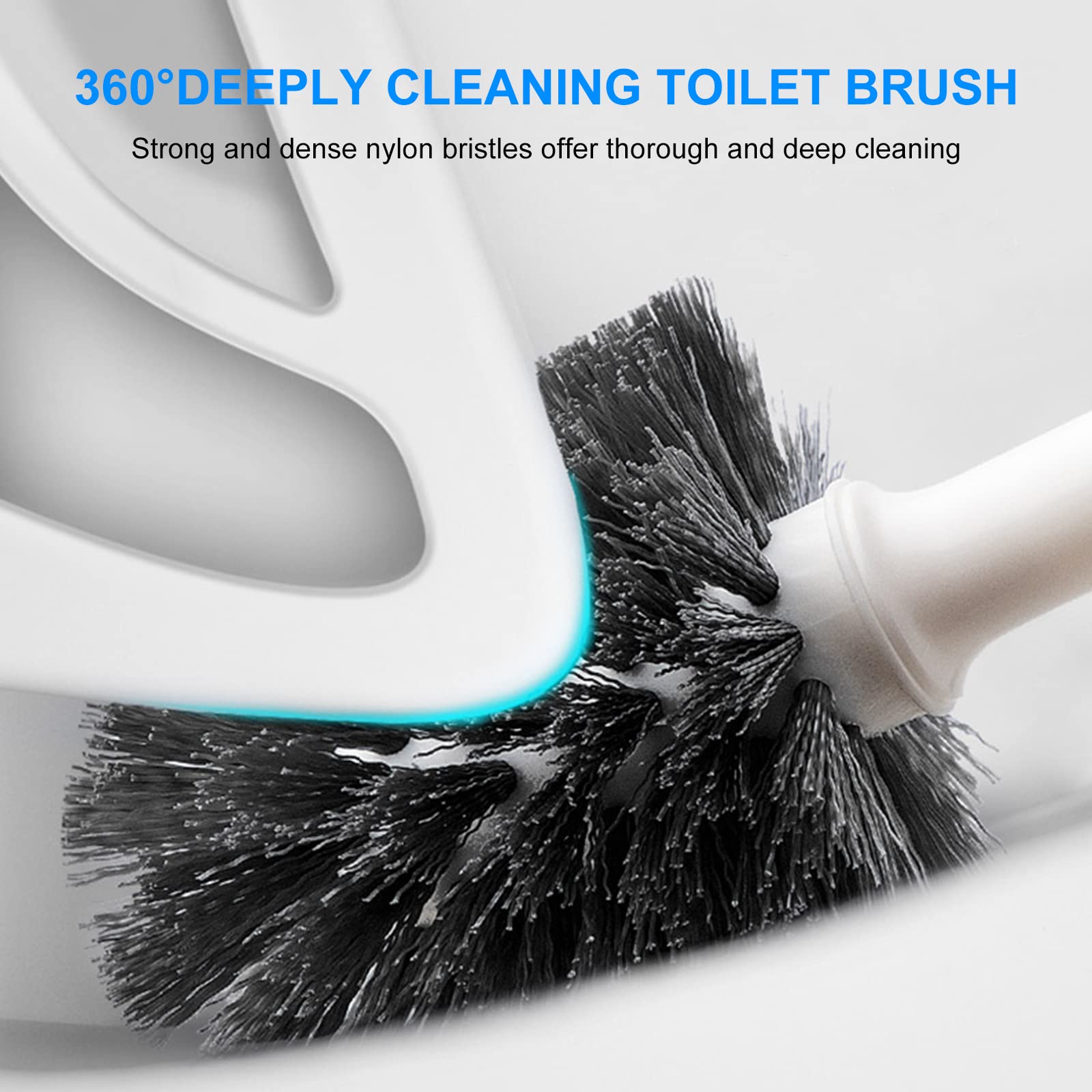 SetSail Toilet Brush and Plunger Set, Toilet Plungers for Bathroom Heavy Duty Toilet Bowl Brush and Holder Hidden Toilet Plunger and Brush Set for Deeply Cleaning