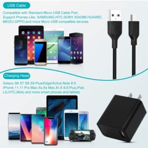 UL Listed Quick Charger Wall Charger, 15W QC Fast Charging USB Charger Power Adapter Wall Plug with 4ft Cord for Panasonic Eluga I9 Comes with 4 Foot Micro USB Cable