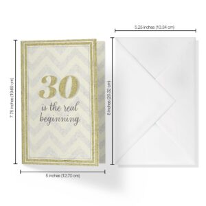 1Up Greetings | Happy 30th Birthday Card | 5”x7.5” | (Single Card + Envelope)