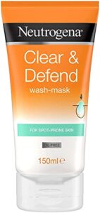 neutrogena clear & defend wash-mask, for spot-prone skin 150 ml