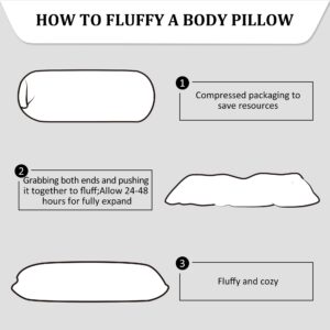 Basic Beyond Memory Foam Body Pillows for Adults - Supportive Long Body Pillows for Sleeping,20x54 Full Body Pillows for Side and Back Sleeper