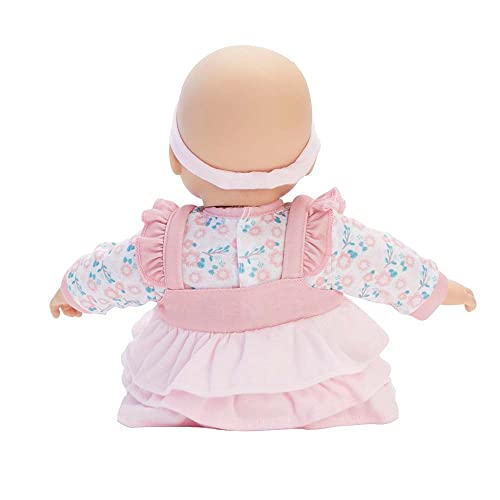 Madame Alexander 14-Inch Baby Cuddles Doll with Bottle, Pink Floral, Light Skin Tone