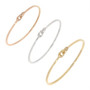 Coach Women's Signature C Logo Bangle Bracelet Set