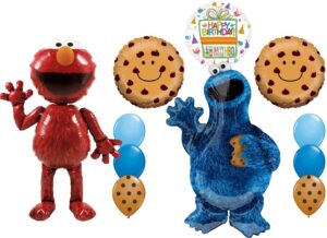 cookie monster and elmo birthday party supplies 11 pc balloon bouquet decorations