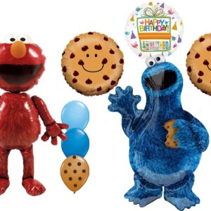 Cookie Monster and Elmo Birthday Party Supplies 11 pc Balloon Bouquet Decorations