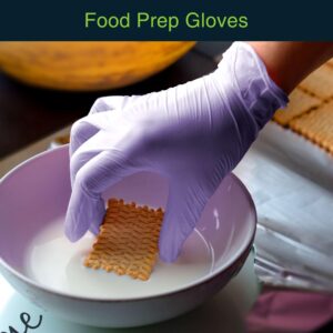 Lilac Nitrile Disposable Gloves - 50 Count - 3 Mil Nitrile Gloves Medium - Powder and Latex Free Rubber Gloves - Surgical Medical Exam Gloves - Food Safe Cooking Gloves