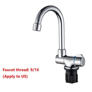 Foldable Faucet, 360° Rotation Sink Water Tap Cold & Hot Water Mixer Faucet for RV Boat Foldable Copper Kitchen Faucet