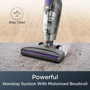 Eureka Lightweight Corded Stick Cleaner Powerful Suction Convenient Handheld Vac with Filter for Hard Floor, 3-in-1 Vacuum, Purple