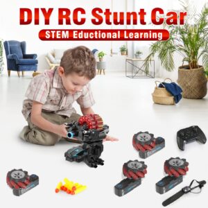 RC Cars-Best Gifts for Boys Age 8-12,Big Size DIY Hand Controlled Gesture Sensing Stunt Remote Control Battle Tank Car with Soft Bullets,Birthday Presents for Kids 7 8 9 10 11 Year Old