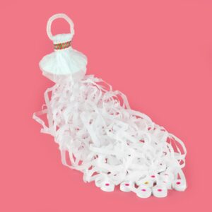 BATTIFE 30Pack Streamers Poppers - White Hand Throw Confetti Poppers, No Mess Paper Crackers for Birthday Wedding Party Celebrations, White1