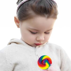 Mini Rainbow Swirl Lollipop Mixed Fruit Flavor Suckers, 38 Individually Wrapped Swirl Pop