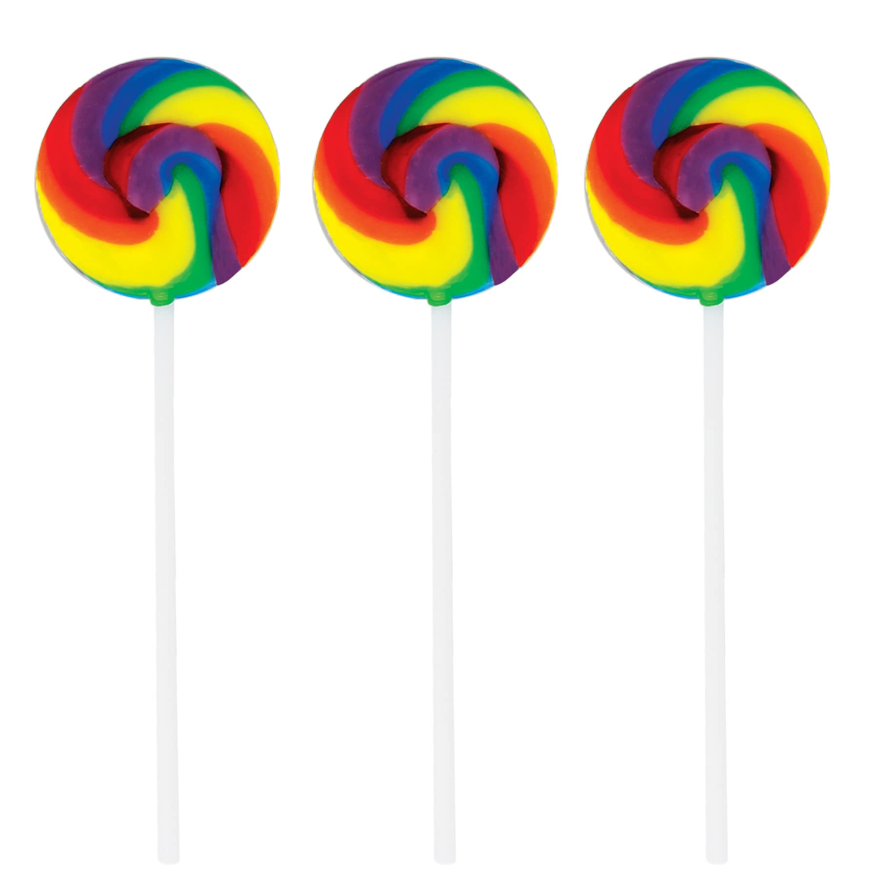 Mini Rainbow Swirl Lollipop Mixed Fruit Flavor Suckers, 38 Individually Wrapped Swirl Pop