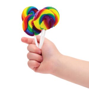 Mini Rainbow Swirl Lollipop Mixed Fruit Flavor Suckers, 38 Individually Wrapped Swirl Pop