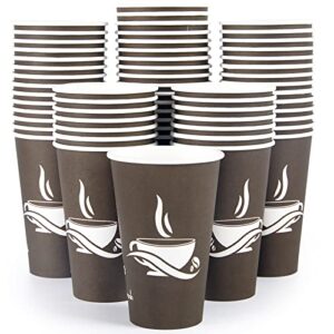 litopak 210 pack 16 oz paper cups, disposable coffee cups, paper drinking cups, brown disposable cups, paper hot coffee cups, paper coffee cups for party, picnic, travel, and events.