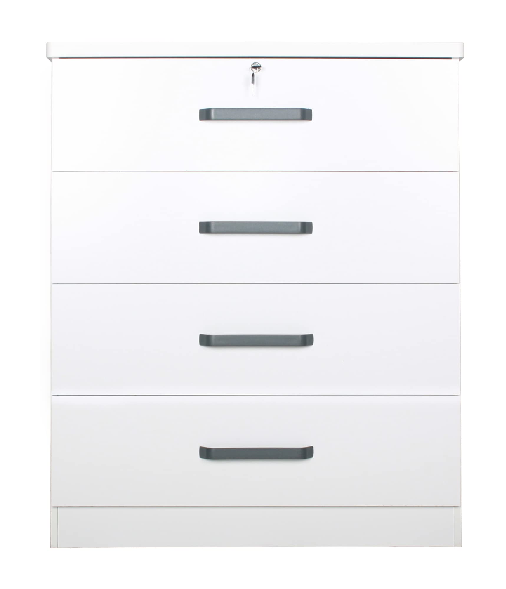 Better Home Products Carell Furniture Super Jumbo 4 Drawer Storage Chest Dresser in White