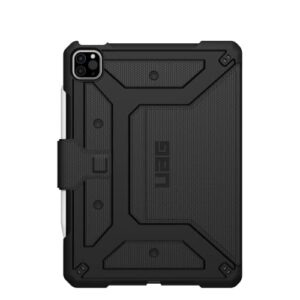 URBAN ARMOR GEAR UAG Designed for iPad Air 10.9 inch Case iPad 5th Generation 2022 Case Black Rugged Tactical Grip Exterior Multi-Angle Viewing Folio Stand w/Pencil Holder Metropolis Protective Cover