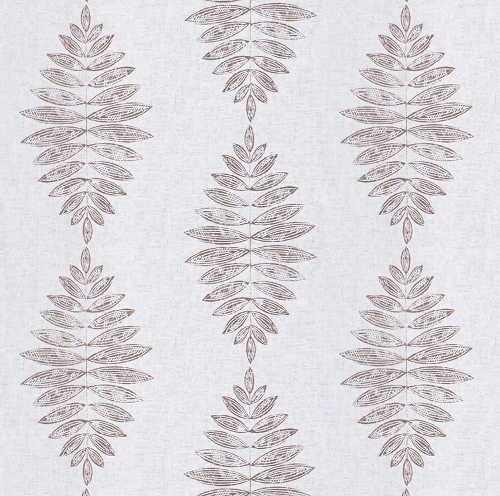 Guvana Vintage Wallpaper Peel and Stick Wallpaper Grey and Brown Leaf Pattern Contact Paper Self Adhesive Wallpaper Removable Contact Paper Textured Wallpaper for Bedroom Livingroom Decor 17.3" x 118"