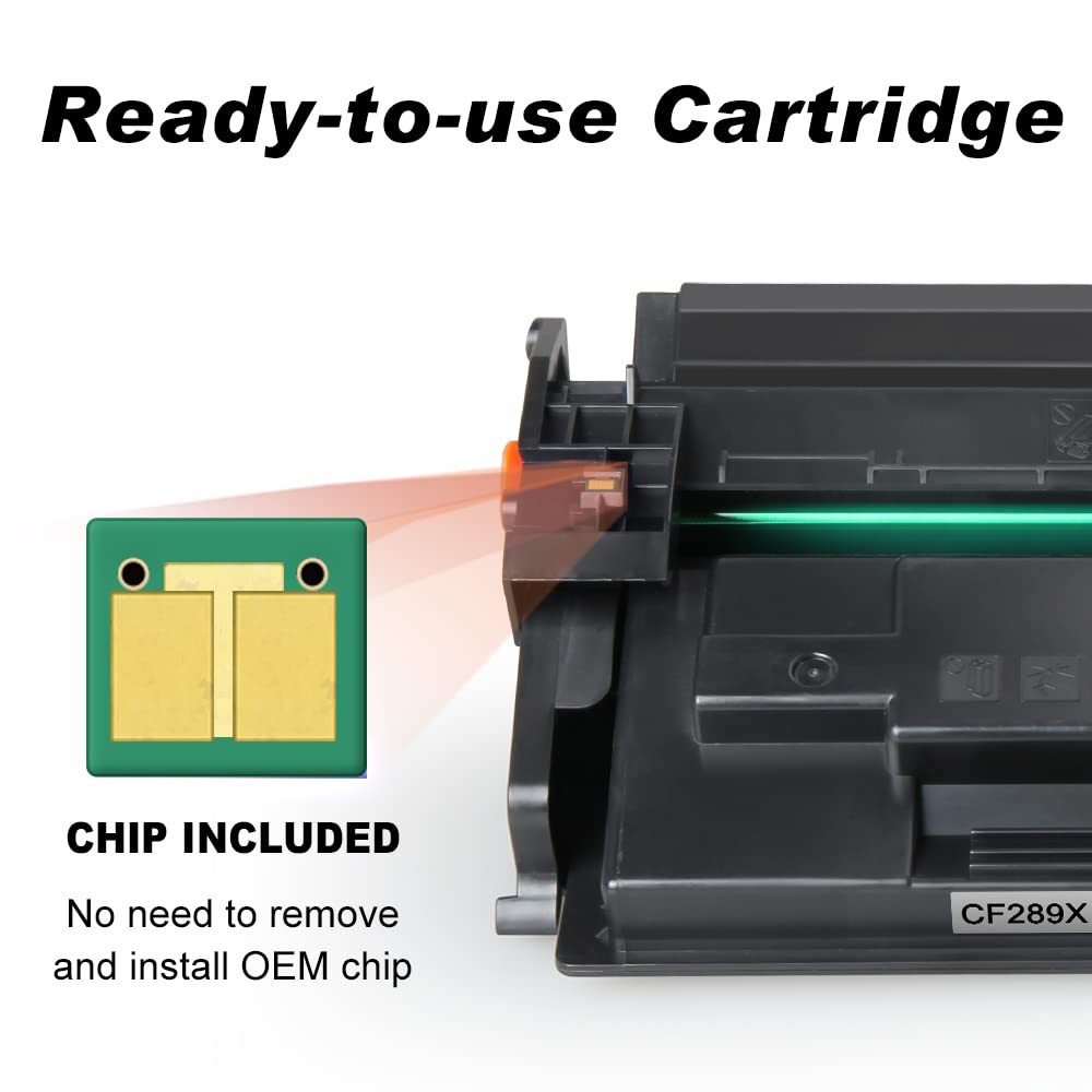 v4ink New Compatible 89X Toner Cartridge (with Chip) Replacement for HP 89X 89A CF289X Black Toner for HP Enterprise M507n M507dn M507x M507dng MFP M528dn M528f M528c M528z -1 Pack