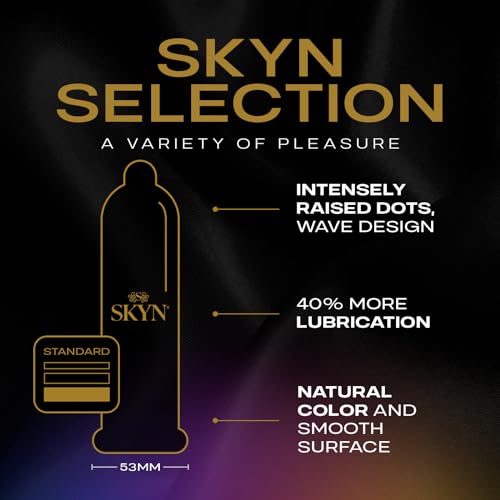 SKYN Selection Non-Latex Condoms - Contains SKYN Elite, Original, Excitation, Extra Lube, Condoms, 36 Count