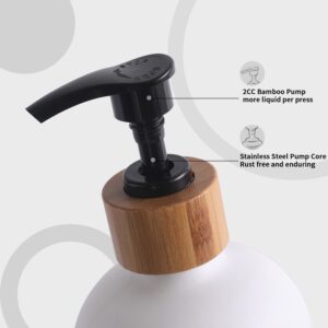 MOMEEMO Matte Black Glass Soap Dispenser Set - Hand and Dish Soap Dispensers Suitable for Rustic Kitchen Decor (Black)