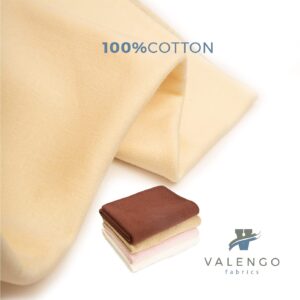 VALENGO Premium Skin Tone Fabric for Doll Making, 100% Cotton Interlock Fabric, Waldorf Doll Skin Fabric, Cloth Doll Skin Color Fabric - 1 Yard (Fair)