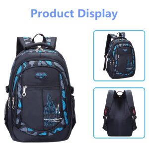 3Pcs Camo-Print Primary School Backpack and Lunch-Bag Set for Boys Camouflage Elementary Bookbag Rucksack Waterproof