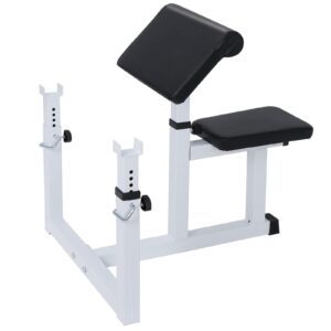 HSM Preacher Curl Weight Bench Max load 450lbs Strength Training Seated Arm Isolated Barbell Dumbbell Biceps Station Home Gym