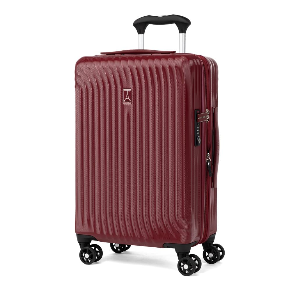 Travelpro Maxlite Air Hardside Expandable Luggage, 8 Spinner Wheels, Lightweight Hard Shell Polycarbonate, Cabernet, 3-Piece Set (21/25/28)