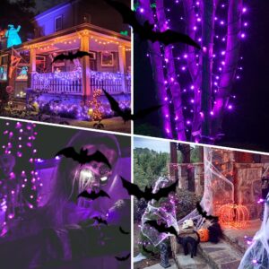 weillsnow 164FT 500 LED Purple Christmas Lights, 8 Modes Waterproof Plug in String Lights for Christmas Indoor Outdoor Yard Party Wedding Garden Home Decorations (Purple)